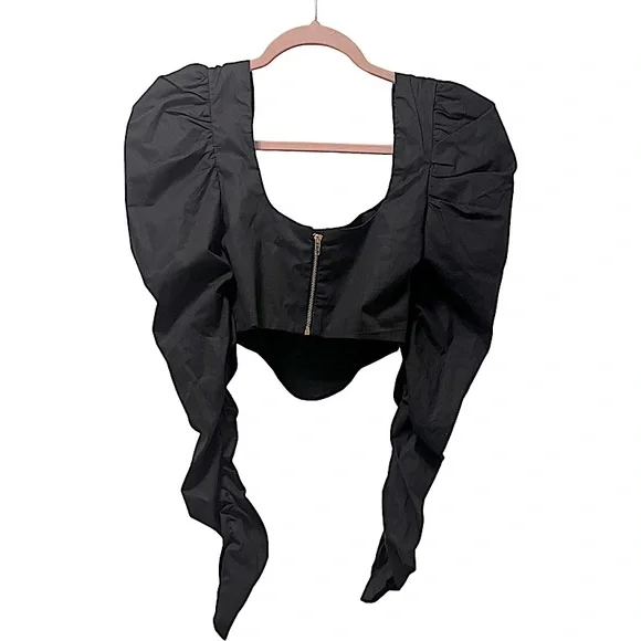 H:OURS NWOT Mona Top In Black Size XS - Picture 7 of 11